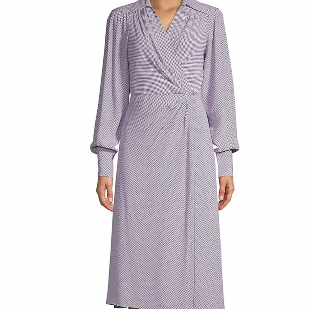NWT💜Equipment Beautiful Wrap Dress size 12 100% Viscose